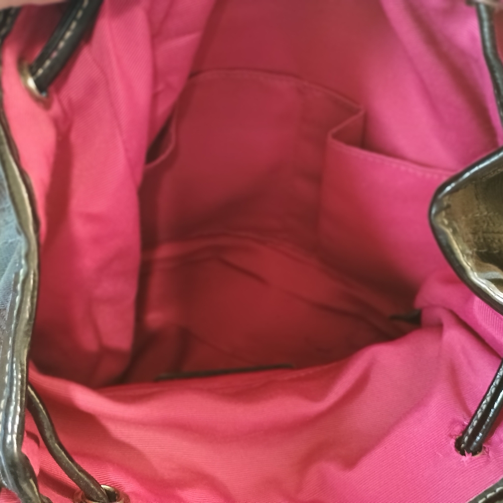 Coach Kyra Signature Logo Canvas Backpack - Picture 6 of 7